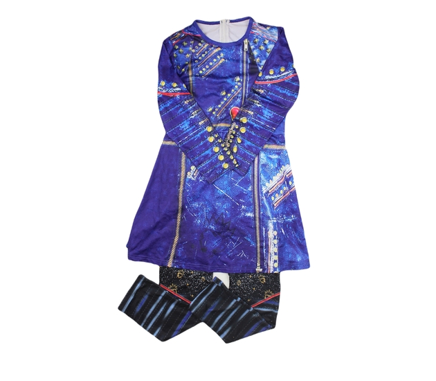 Karnevalový modrý kostým overalové šaty