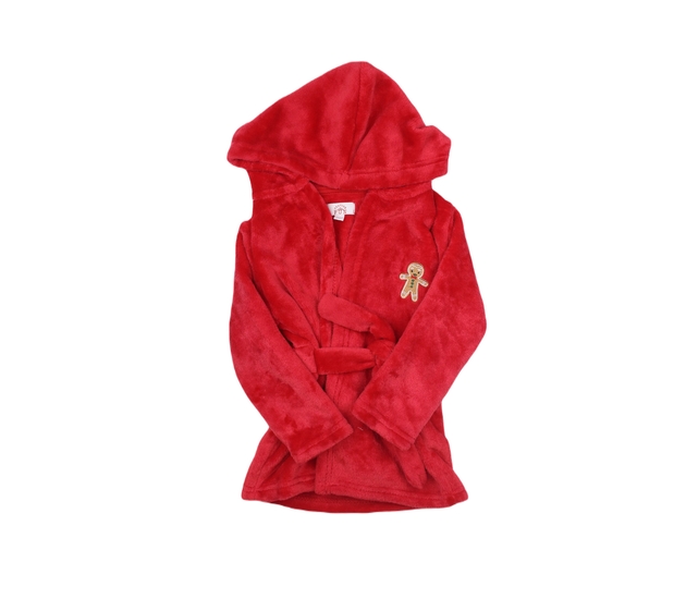 Červený vánoční huňatý župan