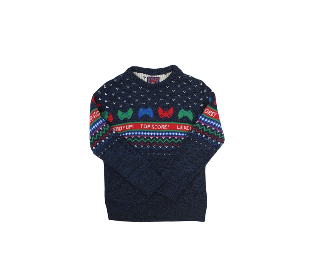 Modrý vánoční herní svetr F&F