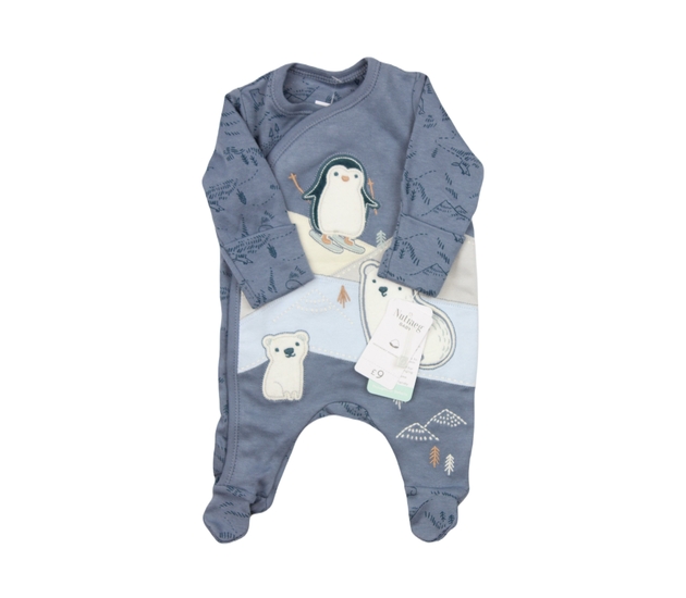 Nový modrý vánoční overal do 2,5 kg Nutmeg