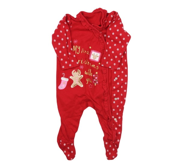 Červený vánoční overal s vločkami George