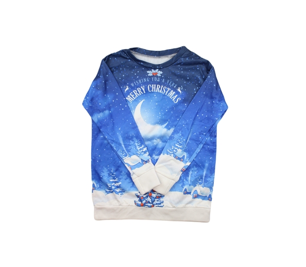 Modrá vánoční mikina