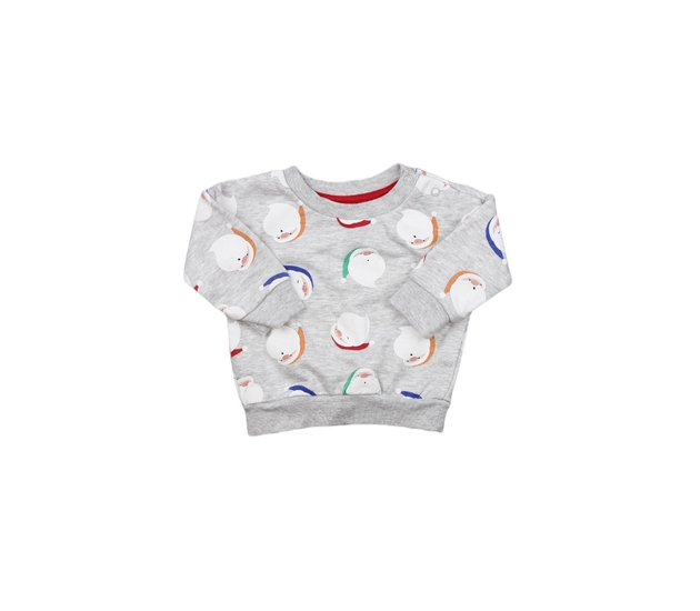 Šedá melírovaná vánoční mikina Primark