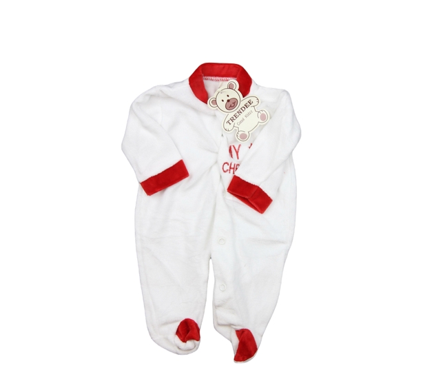 Nový bíločervený vánoční overal