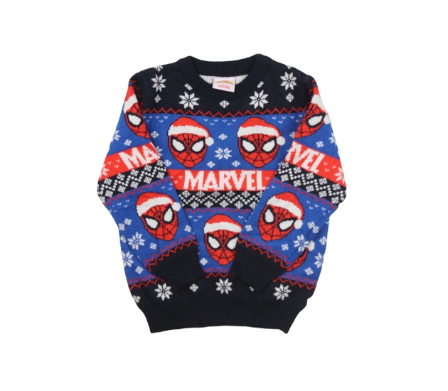 Modrý vánoční svetr Spider-man Marvel 
