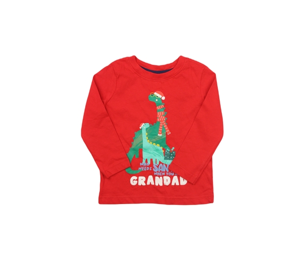 Červené vánoční triko s dinosaury Nutmeg