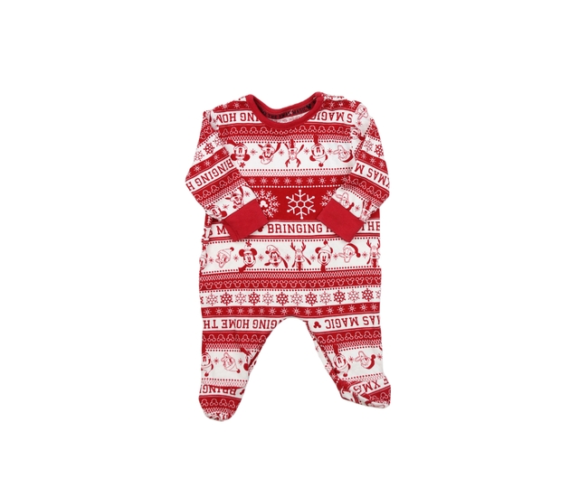Bíločervený vánoční overal Mickey George