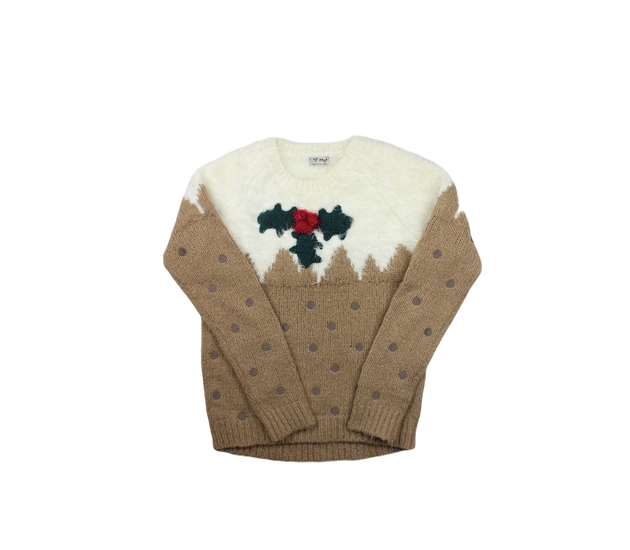 Hnědý vánoční žinylkový svetr Next