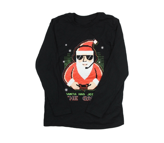 Černé vánoční herní triko se santou George