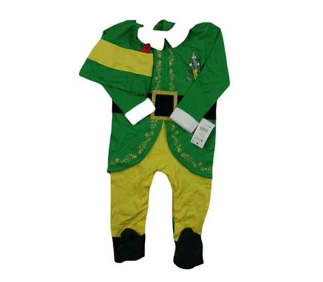 Nový zelený vánoční overal s čepičkou Elf George