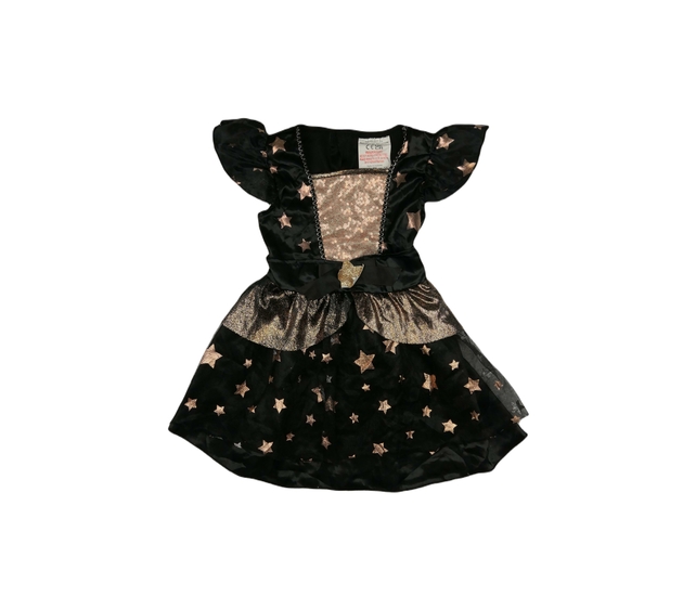 Černé karnevalové šaty s hvězdami a flitry 