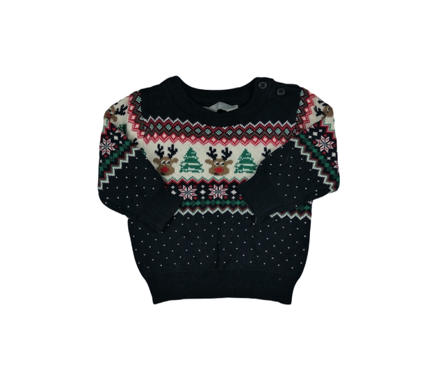 Tmavomodrý vánoční svetr Primark