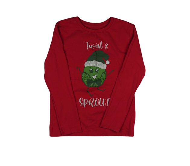 Červené vánoční triko s obrázkem Nutmeg