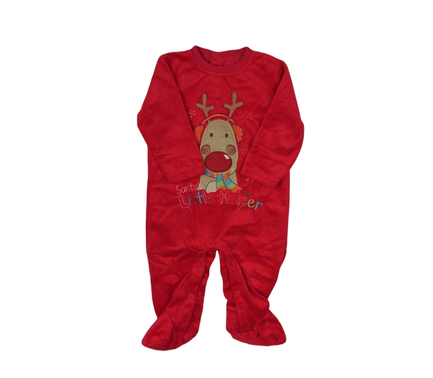 Červený vánoční overal 