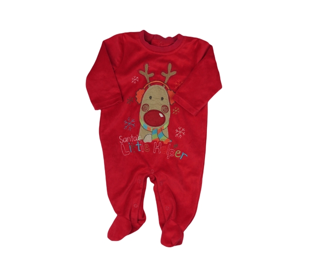 Červený vánoční overal 