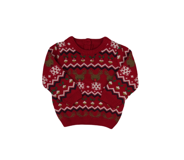 Červený vánoční svetr