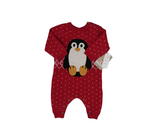 Nový červený vánoční teplý overal Nutmeg