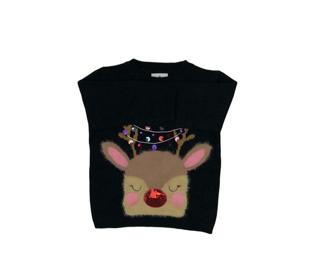 Tmavomodrý vánoční svetr Geoorge