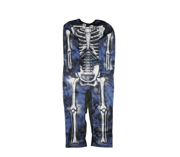 Karnevalový overal s kostrou 