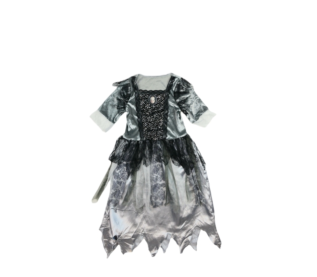 Karnevalové šedočerné šaty