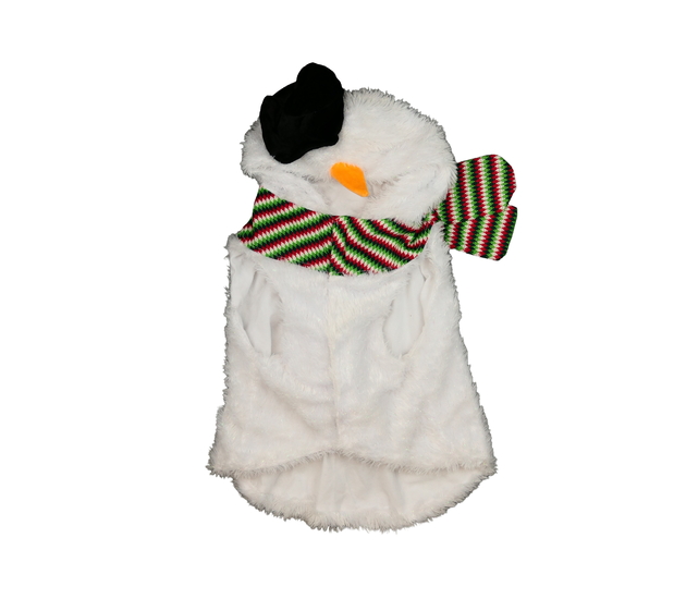 Bílý chlupatý karnevalový vršek Sněhulák