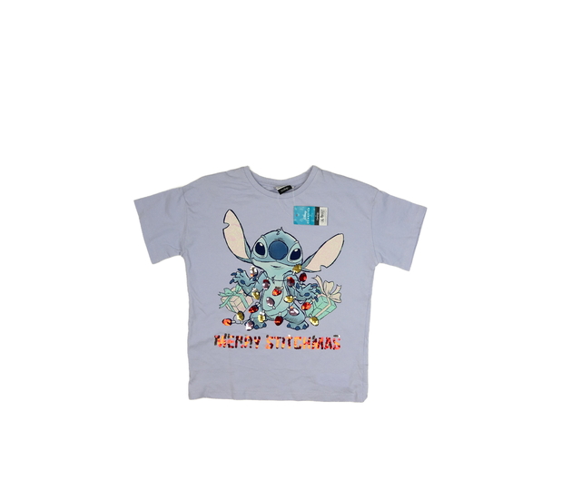 Nové modré vánoční triko Stitch Disney George