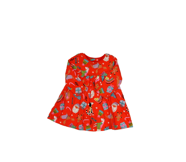 Oranžové vánoční šaty s obrázky Next