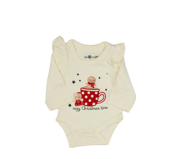 Smetanové vánoční body s volánky 