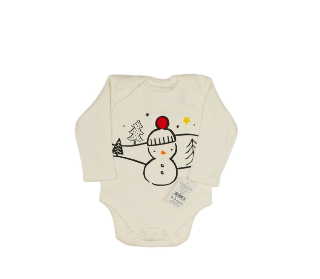 Nové bílé vánoční body se sněhulákem Nutmeg