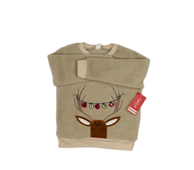 Nová hnědá vánoční mikina 