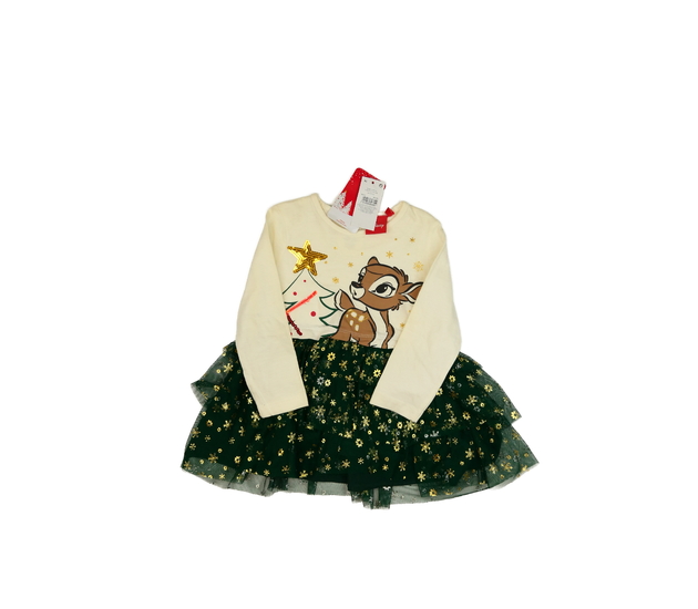 Nové vánoční šaty s bohatou sukní Bambi Disney