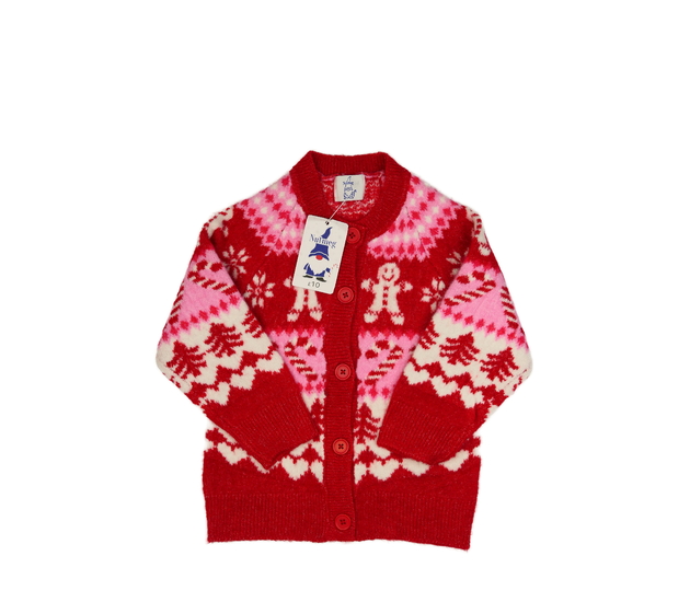 Nový červeno-růžový vánoční svetr Nutmeg