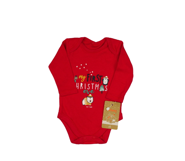 Nové červené vánoční body Nutmeg