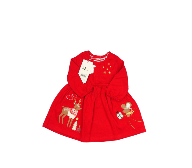 Nové červené vánoční šaty Mothercare