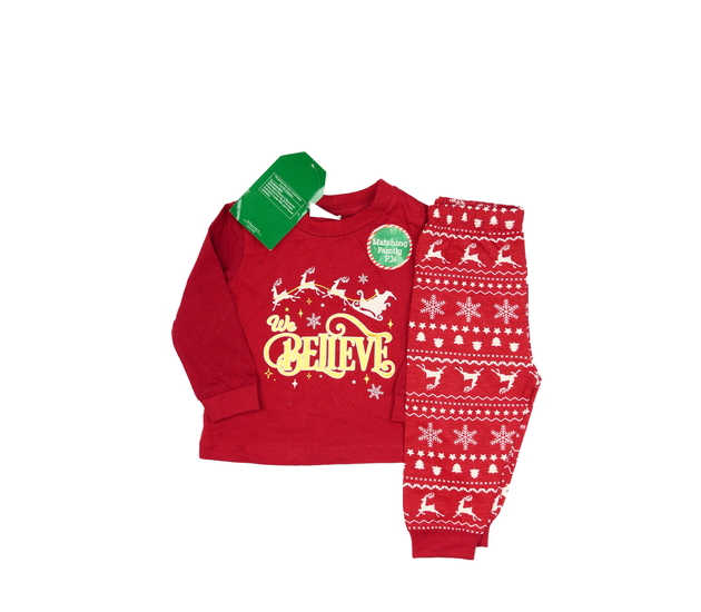 Nové červené vánoční pyžamo 