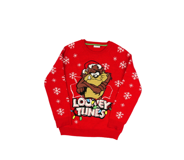 Červený vánoční svetr Looney Tunes Primark