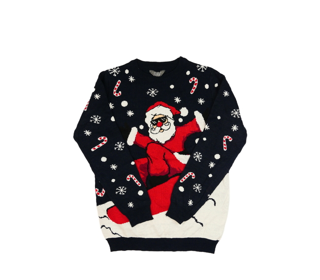 Tmavý vánoční svetr se Santou Primark