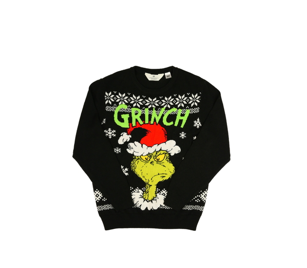 Černý vánoční svetr Grinch H&M