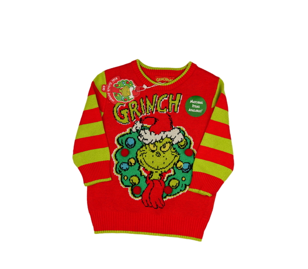 Nový červeno-zelený vánoční overal Grinch