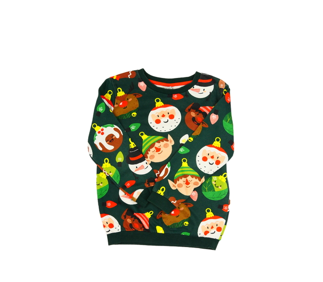 Zelená vánoční mikina Tu