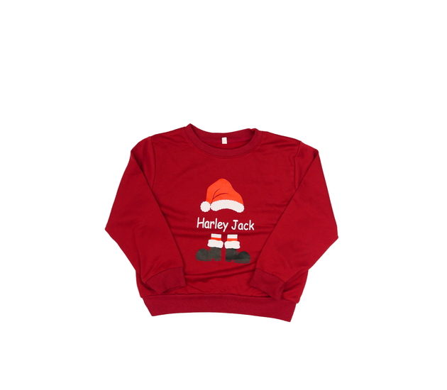 Tmavě červená vánoční mikina 