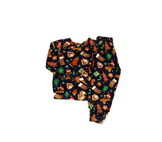 Modré vánoční pyžamo s perníčky Tu