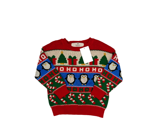 Nový červený vánoční svetr H&M