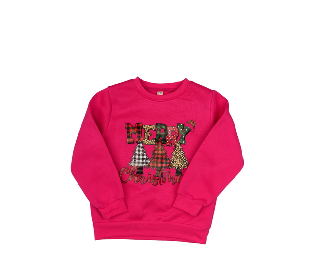 Růžová vánoční mikina 