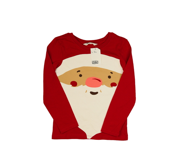 Nové červené vánoční triko H&M