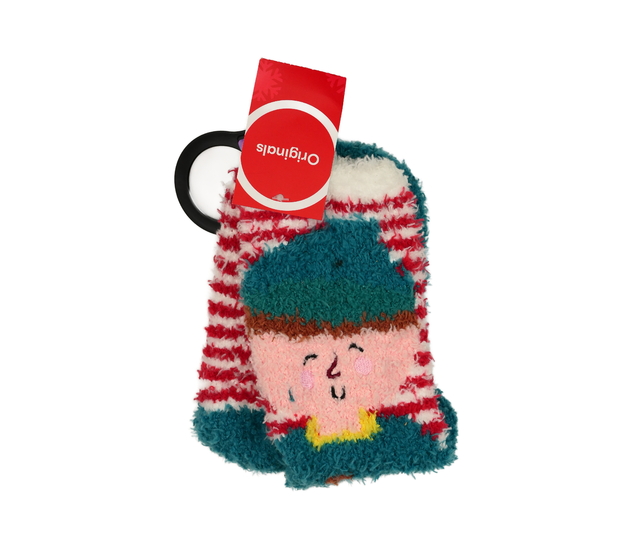 Nové chlupaté vánoční ponožky EUR 30-35