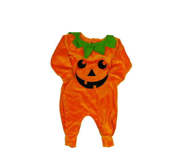 Oranžový semišový halloween overal 