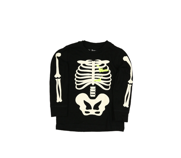 Černé halloween triko kostra 