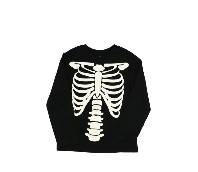 Černé halloween triko s kostrou H&M