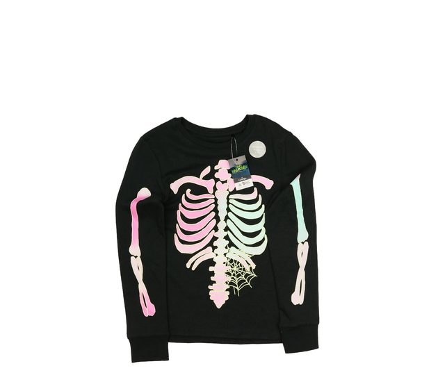 Nové tmavé halloween triko kostra George